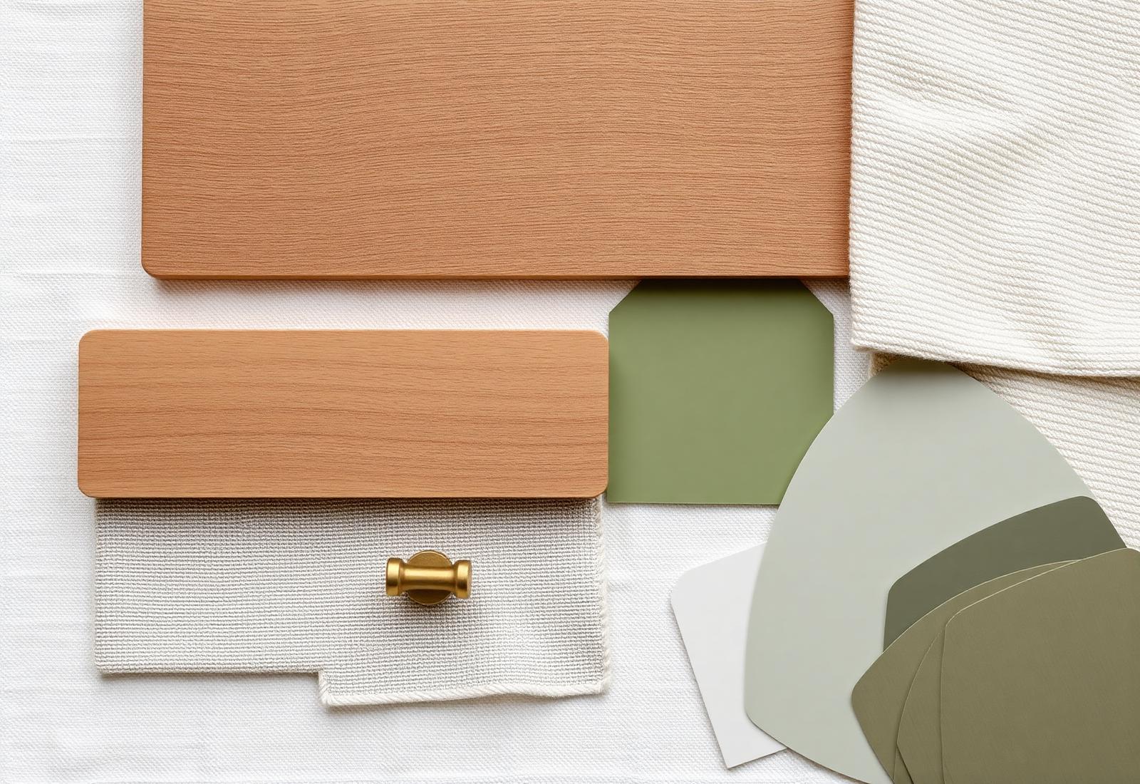 Material palette for the sunroom