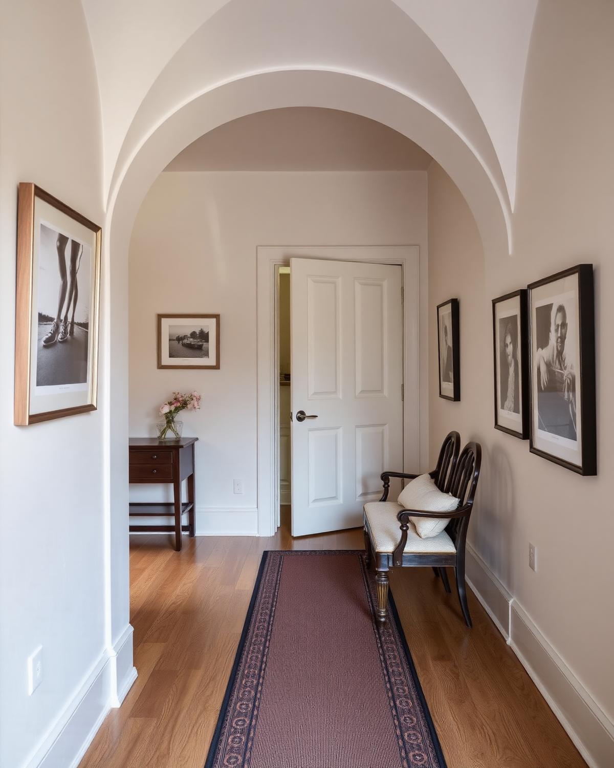 Vaulted hall just beyond the sunroom